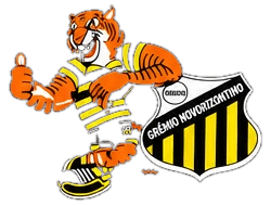 Mascote tigre e escudo do Grêmio Novorizontino